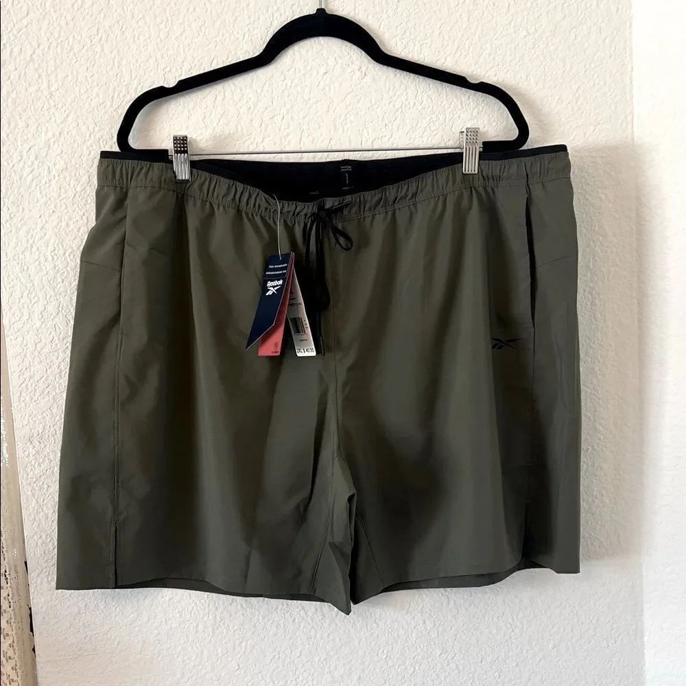 Men's Reebok Dark Green Athletic Shorts ~ Size 2XL